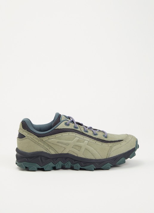 ASICS Gel-Transcend sneaker van suède - voorkant 5 groen