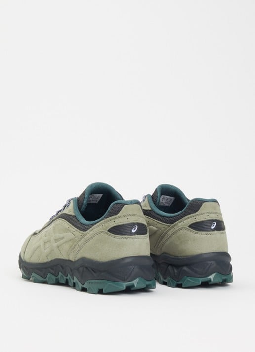 ASICS Gel-Transcend sneaker van suède - achterkant 5 olijfgroen