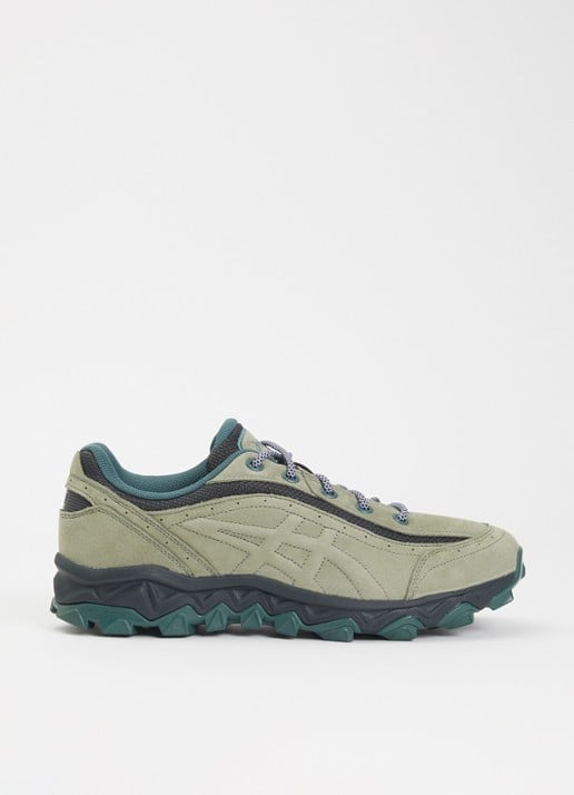 ASICS Gel-Transcend sneaker van suède - voorkant olijfgroen