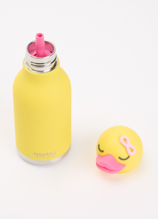 Asobu Ducky Bestie waterfles 46 cl - voorkant 2 geel