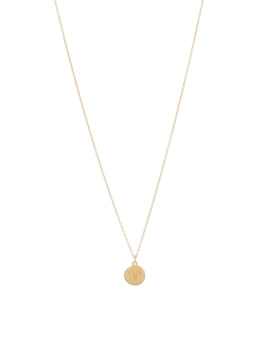 Astley Clarke Aries Zodiac Biography ketting verguld - voorkant goud