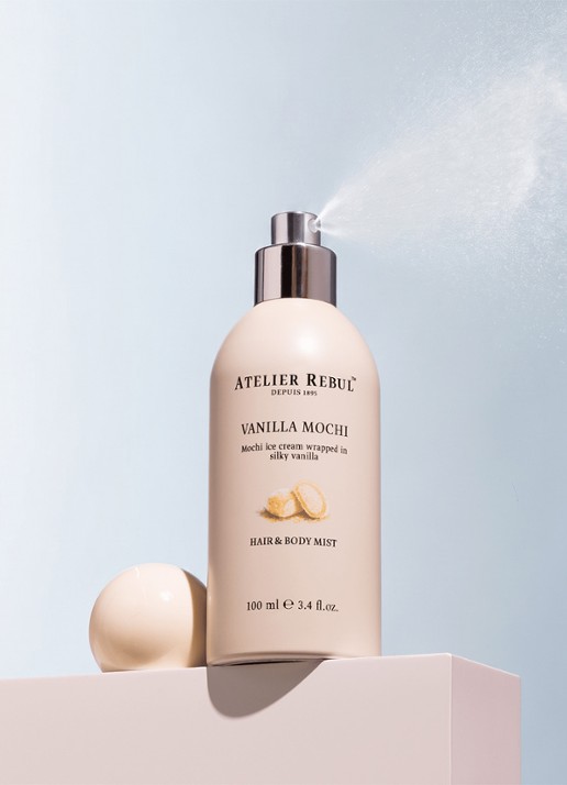 Atelier Rebul Vanilla Mochi Hair & Body mist 100 ml - achterkant 3 wit