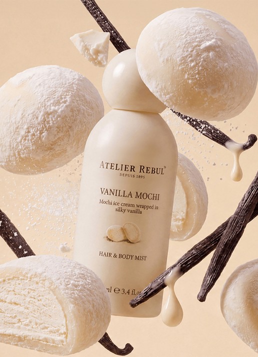 Atelier Rebul Vanilla Mochi Hair & Body mist 100 ml - voorkant 2 wit