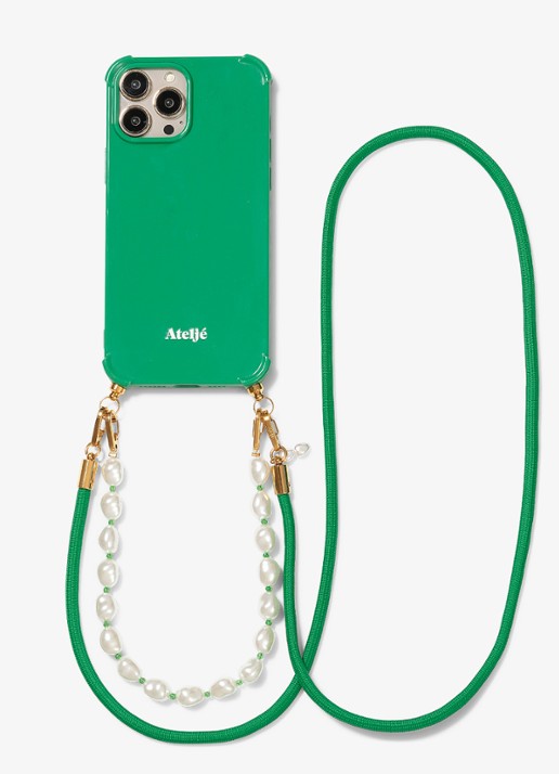 Ateljé Paradise crossbody telefoonkord - achterkant 3 donkergroen