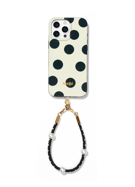 Ateljé Polkadot telefoonhoes voor IPhone 16 Pro - detail 4 wit
