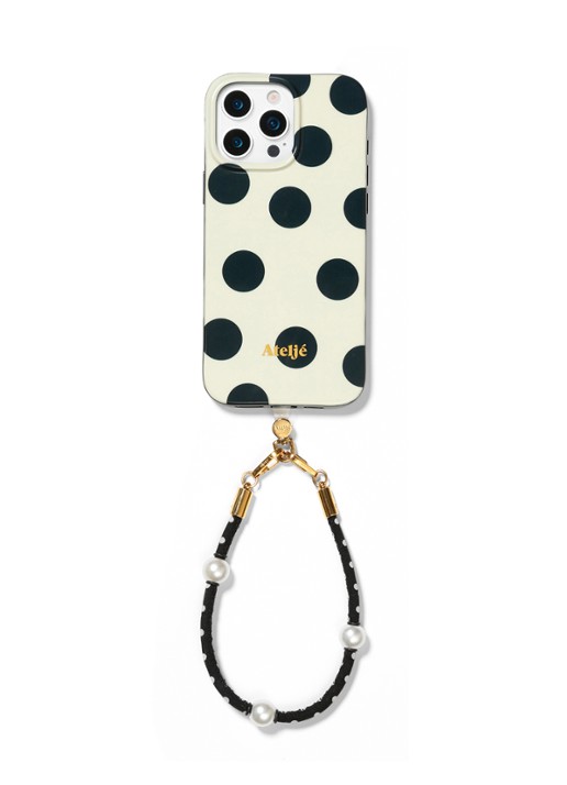 Ateljé Polkadot telefoonhoes voor IPhone 16 - detail wit
