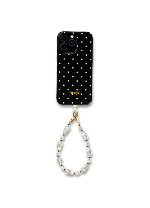 Ateljé Polkadot telefoonhoes voor IPhone 16 - detail 3 zwart