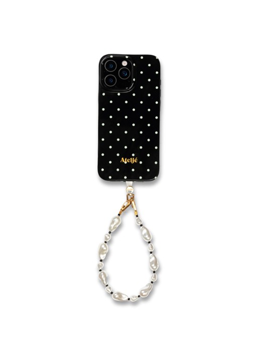 Ateljé Polkadot telefoonhoes voor IPhone 17 Air - detail zwart