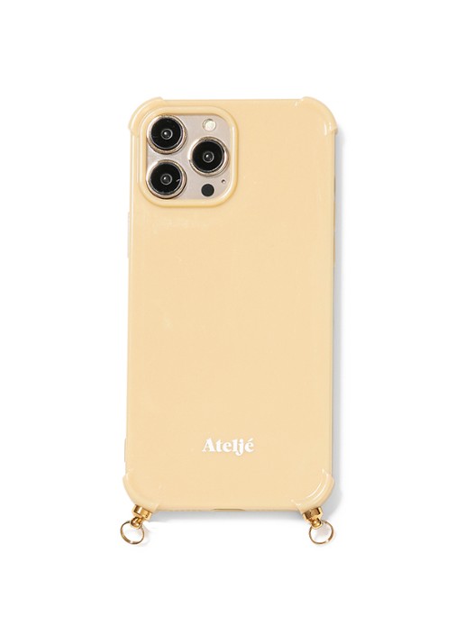 Ateljé Telefoonhoes voor iPhone 13 - voorkant lichtgeel