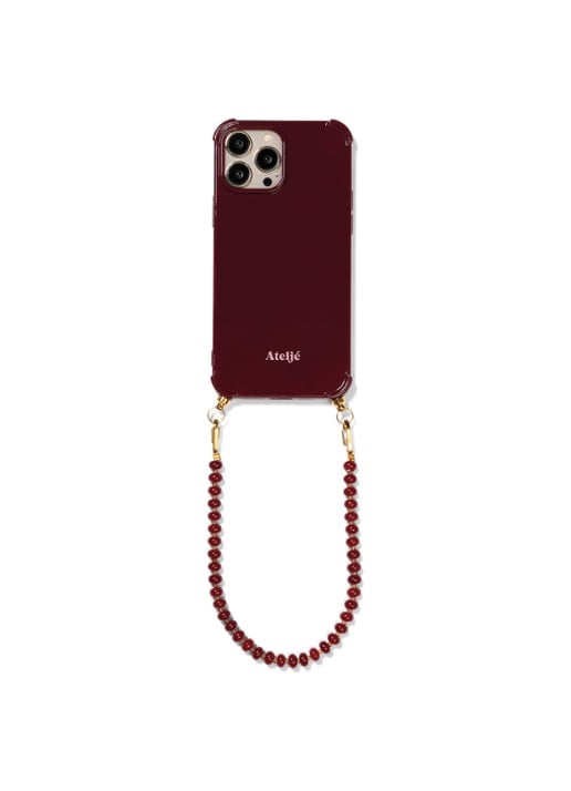 Ateljé Telefoonhoes voor iPhone 15 Pro Max - detail 4 bordeauxrood