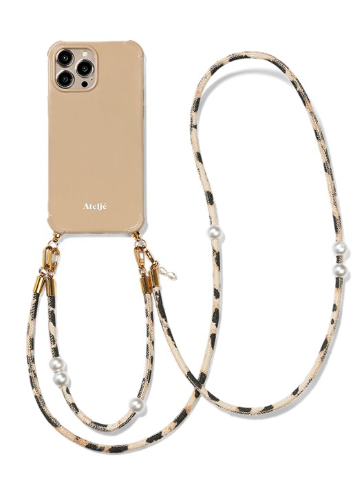 Ateljé Untamed crossbody telefoonkoord - achterkant bruin