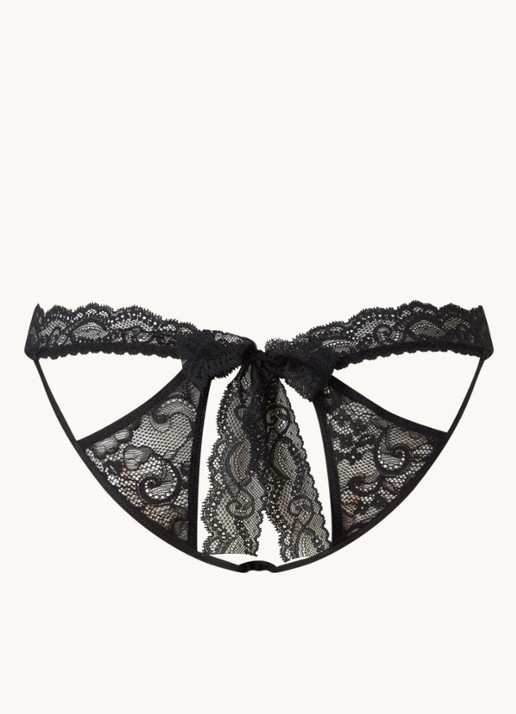 Aubade Boîte à Désir slip van kant met cut-out detail  - achterkant zwart