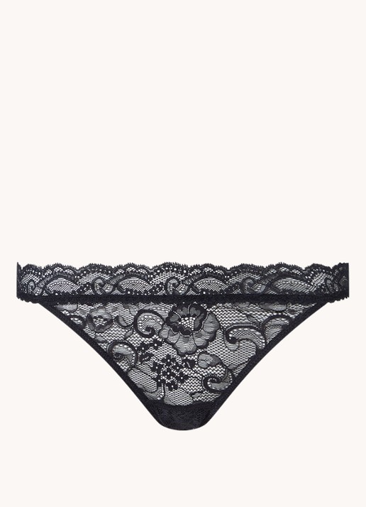 Aubade Boîte à Désir slip van kant met cut-out detail  - voorkant 2 zwart