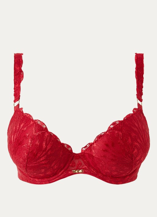 Aubade Crazy In Love push-up bh met overlay van mesh