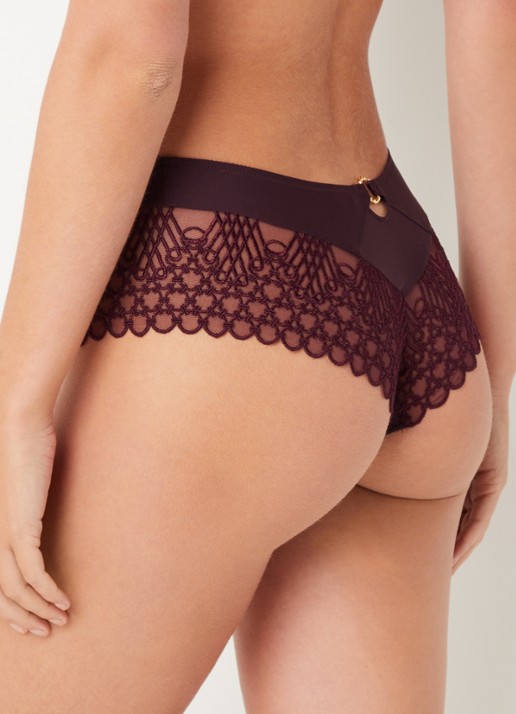 Aubade Eloge Du Desir hipster van mesh - achterkant 3 aubergine