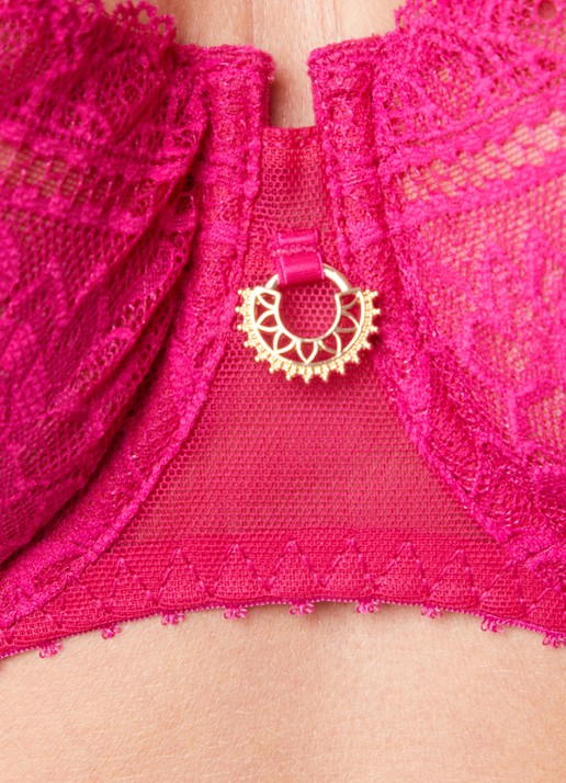 Aubade Ivresse Baroque balconette bh van kant - detail 5 fuchsia