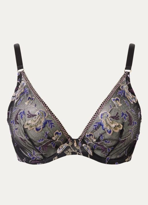 Aubade Midnight Opera plunge bh van mesh met borduring