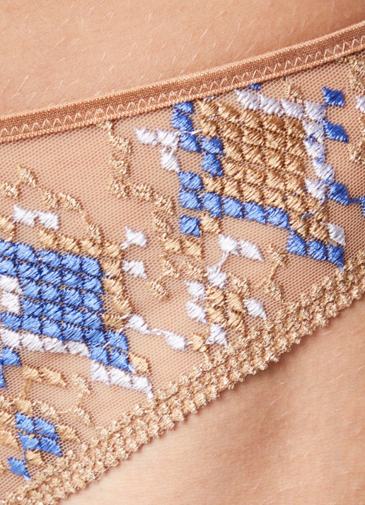 Aubade Poetic Delights string van mesh met borduring en lurex - detail 5 paars