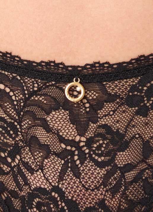 Aubade Rosessence tanga van kant - detail 5 zwart