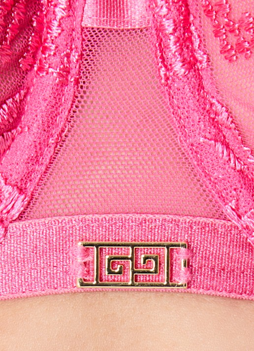Aubade Rules Of Attraction beugel bh van mesh met borduring - detail 4 roze