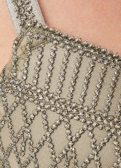 Aubade Stardust Dream push-up bh met lurex - detail 4 mosgroen