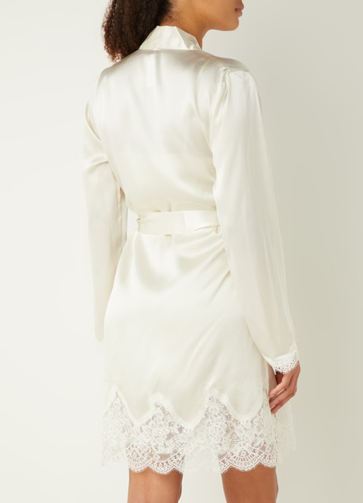 Aubade Toi Mon Amour kimono met kant - achterkant wit