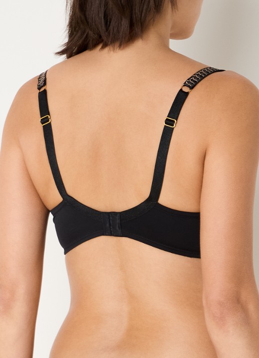 Aubade Voodoo Kiss voorgevormde push-up bh met borduring - achterkant beige