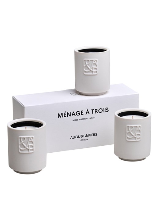AUGUST&PIERS Mini Candle Trio Gift Set - geurkaars set van 3 - detail undefined