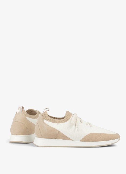 Aurélien Active Knit 2.0 sneaker met gebreid bovenwerk van wol - achterkant light beige-271 / beige