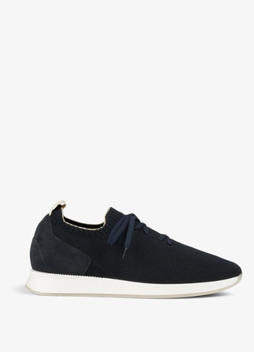 Aurélien Active Knit 2.0 sneaker met gebreid bovenwerk van wol - voorkant 4 navy-410 / blauw