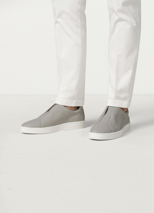 Aurélien AUR3 sneaker van kalfsleer - voorkant 5 light grey-50 / grijs