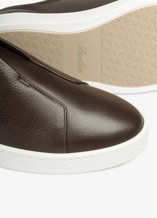 Aurélien AUR3 sneaker van kalfsleer - detail 2 brown-200 / bruin