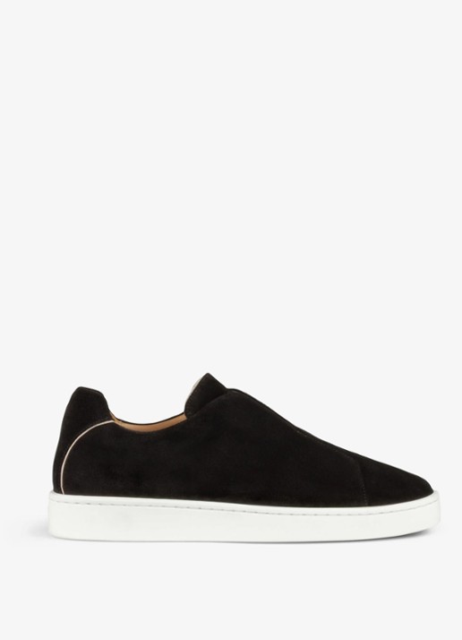 Aurélien AUR3 sneaker van suède - voorkant 4 black-1 / zwart