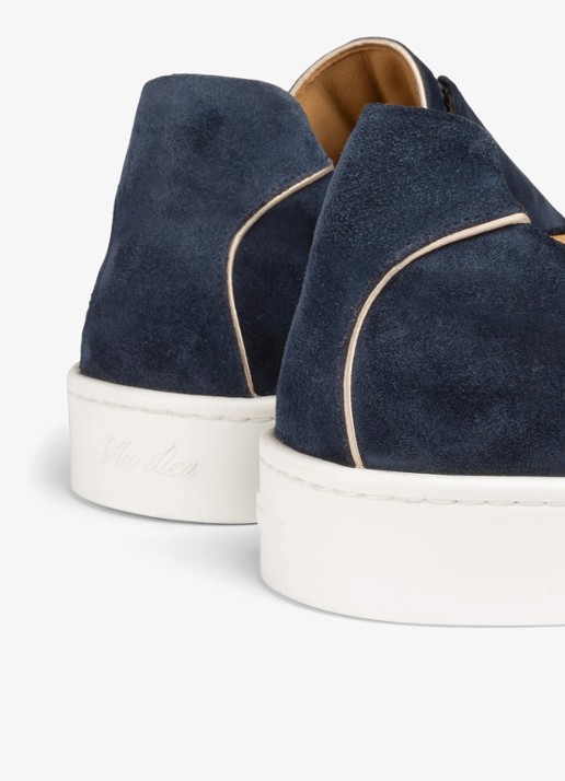 Aurélien AUR3 sneaker van suède - detail 2 navy-410 / blauw