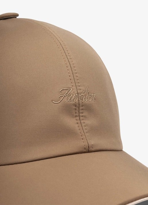 Aurélien Baseball pet met logo - detail caramel-261 / bruin