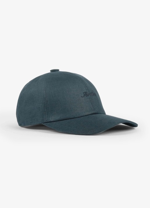 Aurélien Baseball pet van linnen - voorkant sea green-301