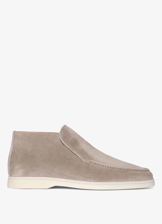 Aurélien City loafer van suède - voorkant 2 light grey-50 / grijs