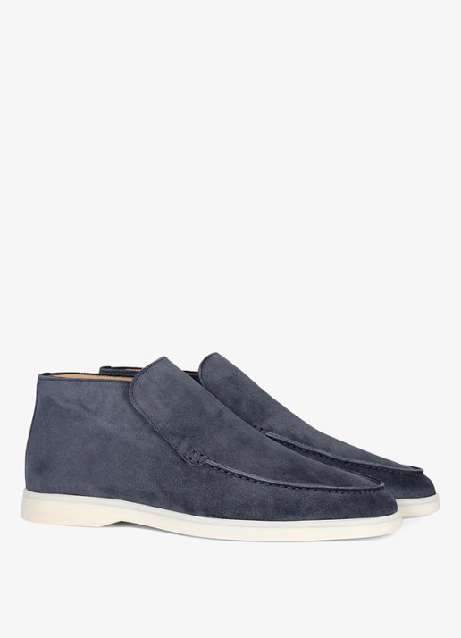 Aurélien City loafer van suède - detail steel blue-400 / blauw
