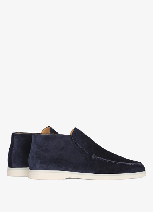 Aurélien City loafer van suède - achterkant 3 navy-410 / blauw