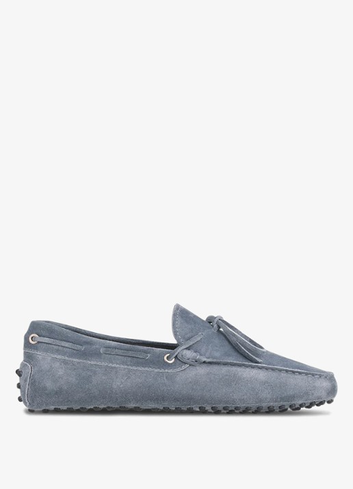 Aurélien Driving mocassins van suède - voorkant 2 light blue-450