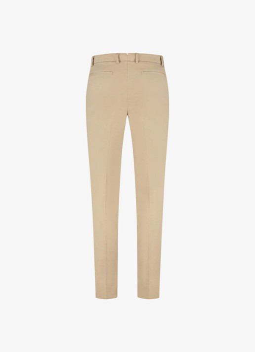 Aurélien Metropolitan straight fit pantalon met steekzakken - detail 4 dark beige-251