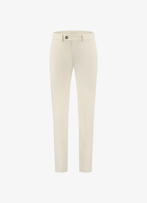 Aurélien Metropolitan straight fit pantalon met steekzakken - voorkant 5 light beige-271