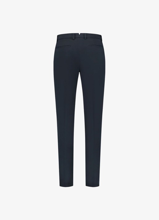 Aurélien Metropolitan straight fit pantalon met steekzakken - detail 3 navy-410