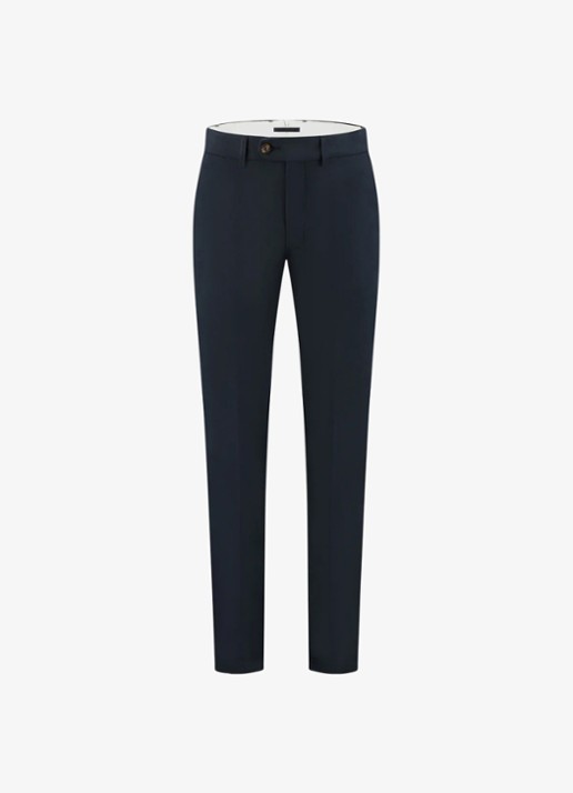 Aurélien Metropolitan straight fit pantalon met steekzakken - voorkant 6 navy-410