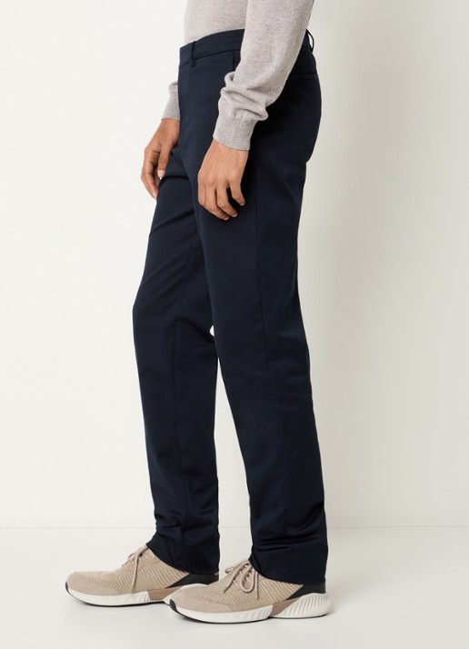 Aurélien Metropolitan straight fit pantalon met steekzakken - detail 5 navy-410