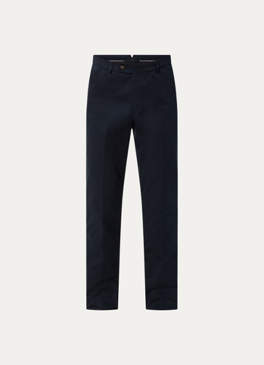 Aurélien Metropolitan straight fit pantalon met steekzakken - voorkant 7 navy-410