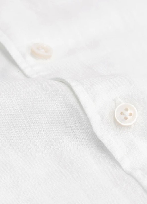 Aurélien Regular fit overhemd van linnen - detail 2 white-110