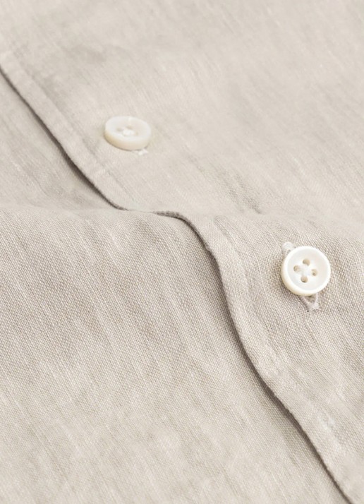 Aurélien Regular fit overhemd van linnen - detail 3 beige-260