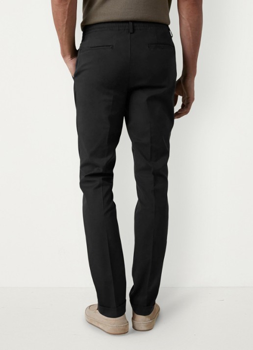 Aurélien Regular fit pantalon met steekzakken - achterkant 4 black-1