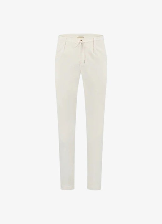 Aurélien Regular fit pantalon met steekzakken - voorkant ivory-120